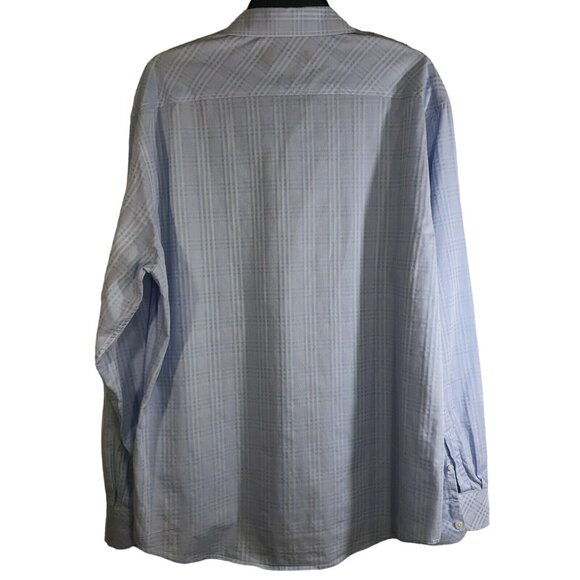 James Campbell Mens Blue Long Sleeve Button Up Shirt Size XL - Picture 2 of 6